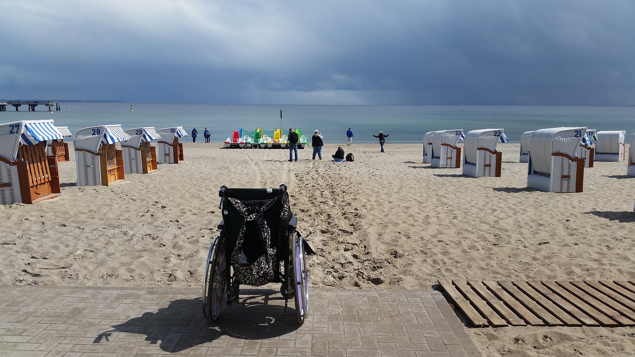 Wheelchair at the beach