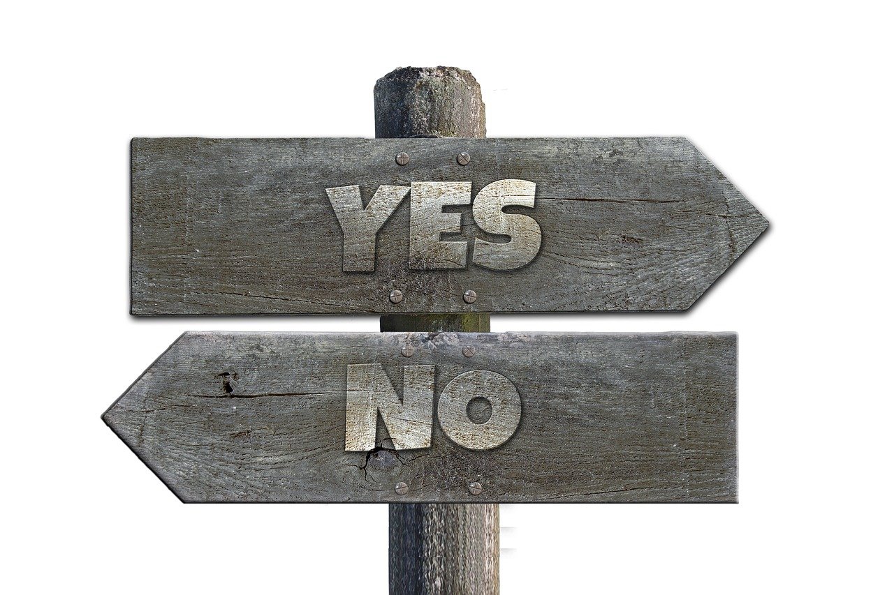 Yes/no sign for DMT age decision