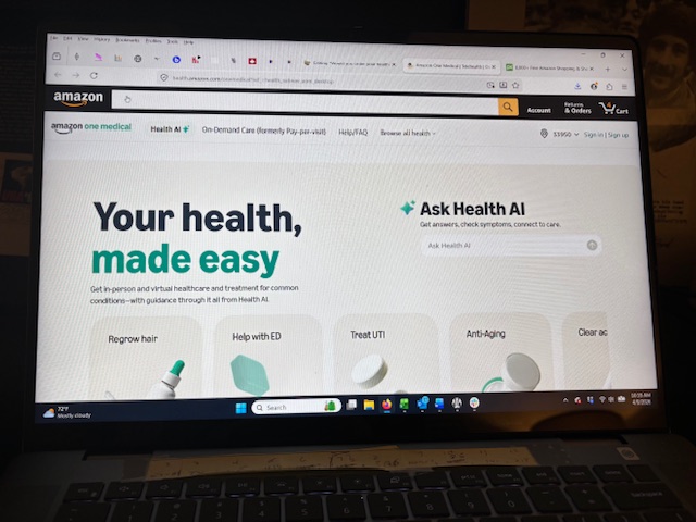 Screen shot of Amazon One Medical website.