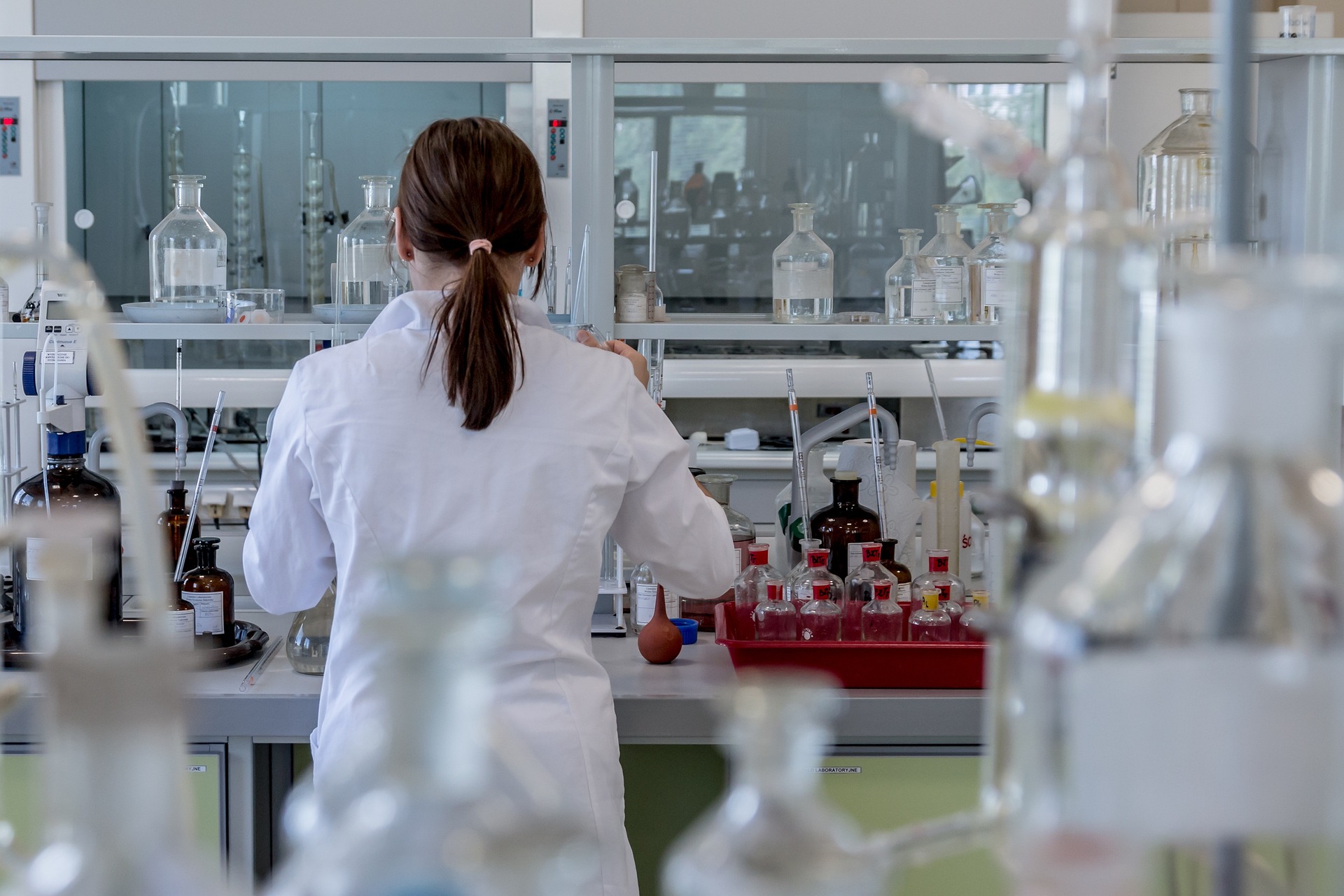 Researcher working in laboratory